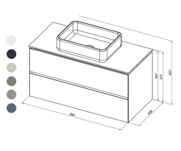 тумба с раковиной ALLEN BRAU INFINITY 100